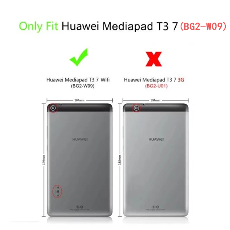 Чехол QIJUN для Huawei MediaPad T3 7 флип Чехлы планшетов с Wi Fi t3 0 чехол подставка мягкий