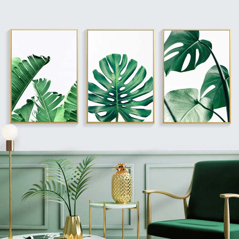 

Poster Nordic Wall painting Posters And Prints Leaf Wall Art Canvas Painting Scandinavian Wall Pictures For Living Room Unframed