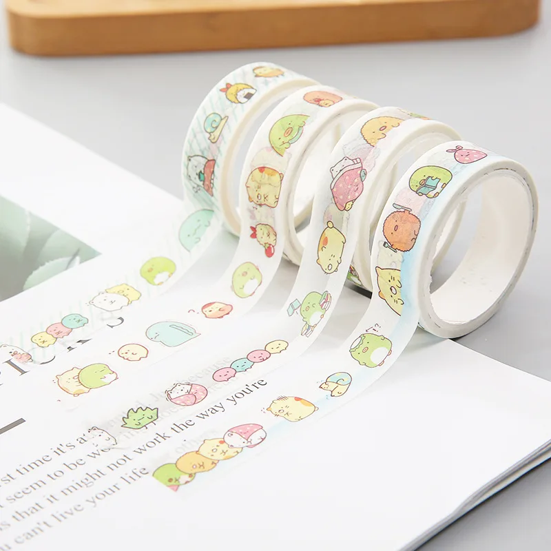 

1.5 cm Wide Sumikko Gurashi Colorful Washi Tape DIY Scrapbooking Sticker Label Masking Tape School Office Supply