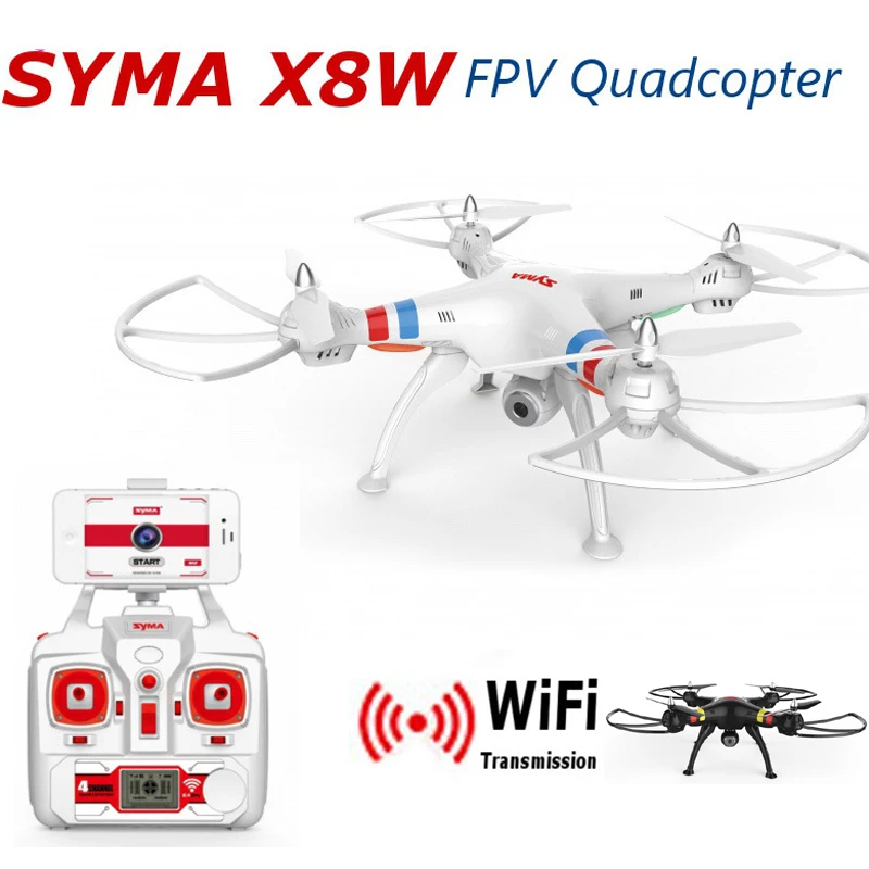 Buy Cheap Syma X8W Drone with Camera HD Quadcopter FPV WiFi Real Time Kinda Dron 2.4G 4CH 6 Axis RC Helicoptero Gopro Hexacopter