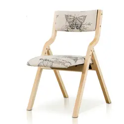 Твердый деревянный складной стул назад ткань обеденный стул компьютерная Конференция стул маджонг стол стул балкон дома