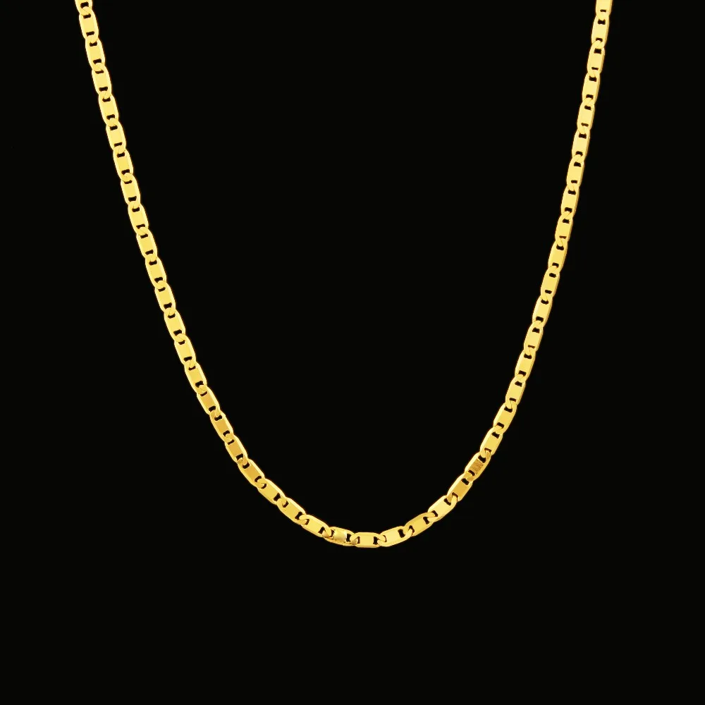 Лучшая Великолепная Золотая цепочка ожерелье для женщин и мужчин высокое качество ожерелье ювелирные изделия