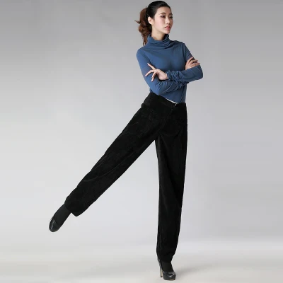 Специальные Новые свободные вельветовые простые с высокой талией редиски брюки большого размера женские повседневные свободные удобные брюки - Цвет: Черный