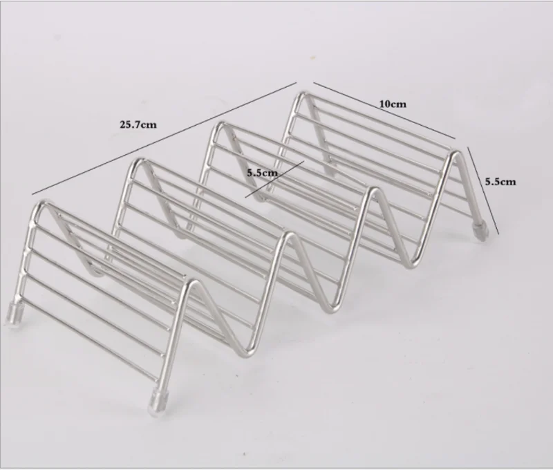 Удобный волнообразный Тако держатель из нержавеющей стали мексиканская еда Тако стойка вмещает жесткие мягкие раковины кухонные инструменты Ресторан