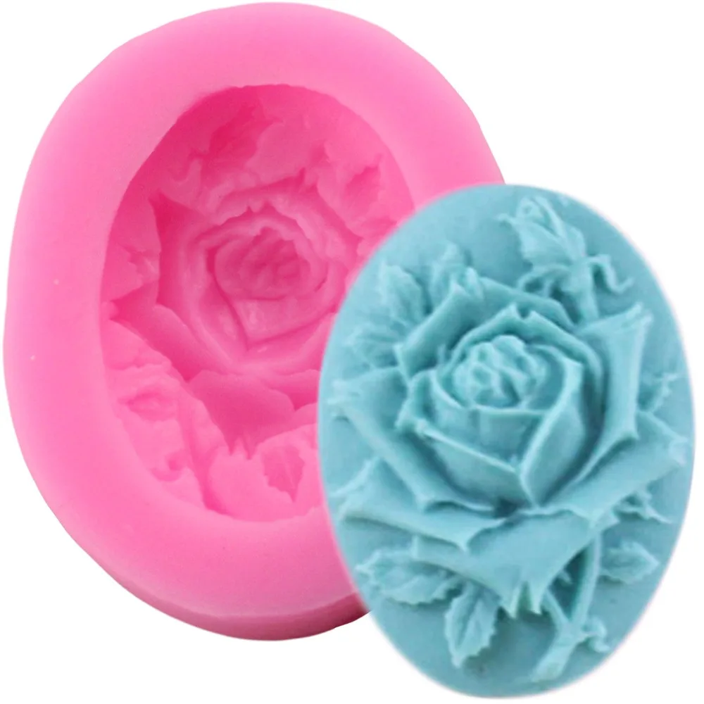 

Cake Decorating Tools 3D Rose Flower Silicone Mold Fondant Gift Decorating Chocolate Cookie Soap Polymer Clay Baking Molds