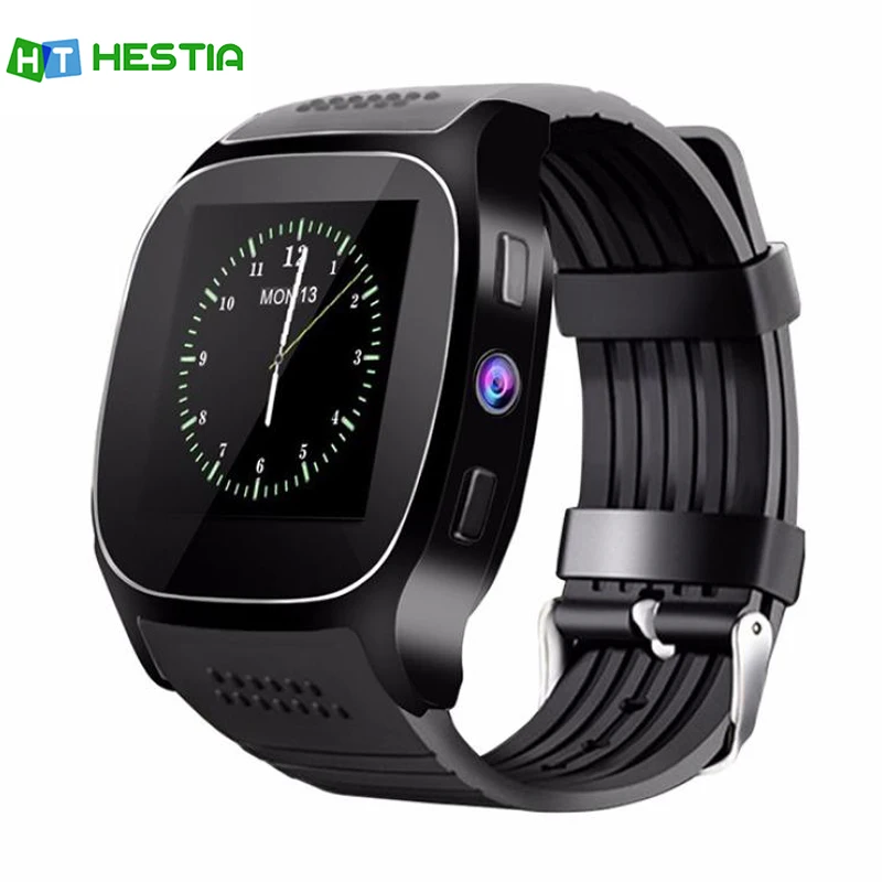 

HESTIA T8 Bluetooth Smart Watch For Android Phone Smartwatch Men Women With Camera Facebook Support Sim Card Call PK DZ09 Q18