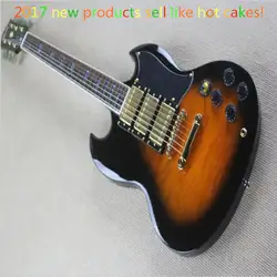 Бесплатная доставка Пользовательские Stdard электрические гитары, Sunburst, 3 пикапы, музыкальные инструменты Китай гитары