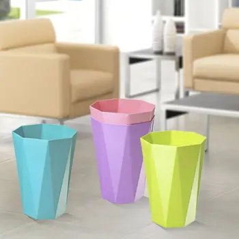 

Free Shipping Sitting Room Trash Can Creative Kitchen Plastic Garbage Can Office Paper Basket