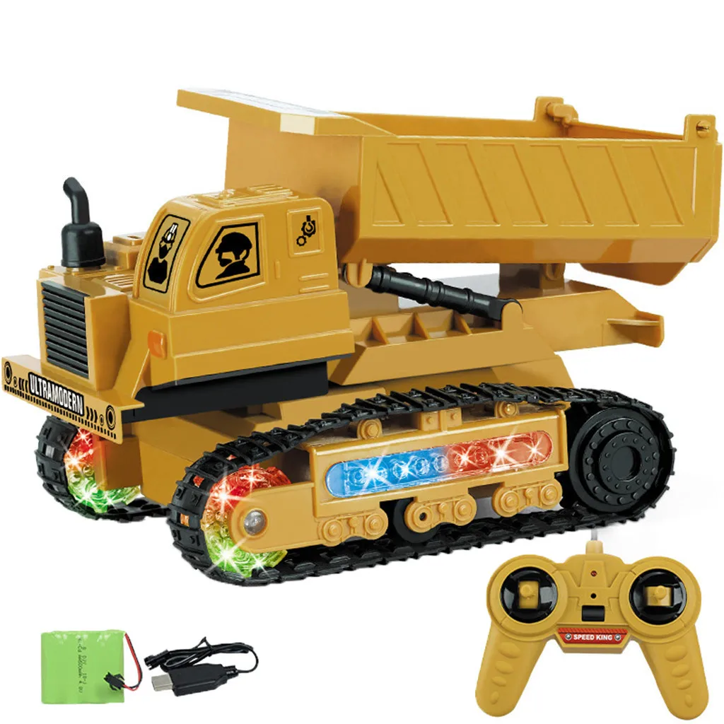

Model cars toy glider Excavator 1:24 RC 4-Channel Tractor Truck Digger Car 2.4G Remote Control Engineering Vehicle Buggy D301222
