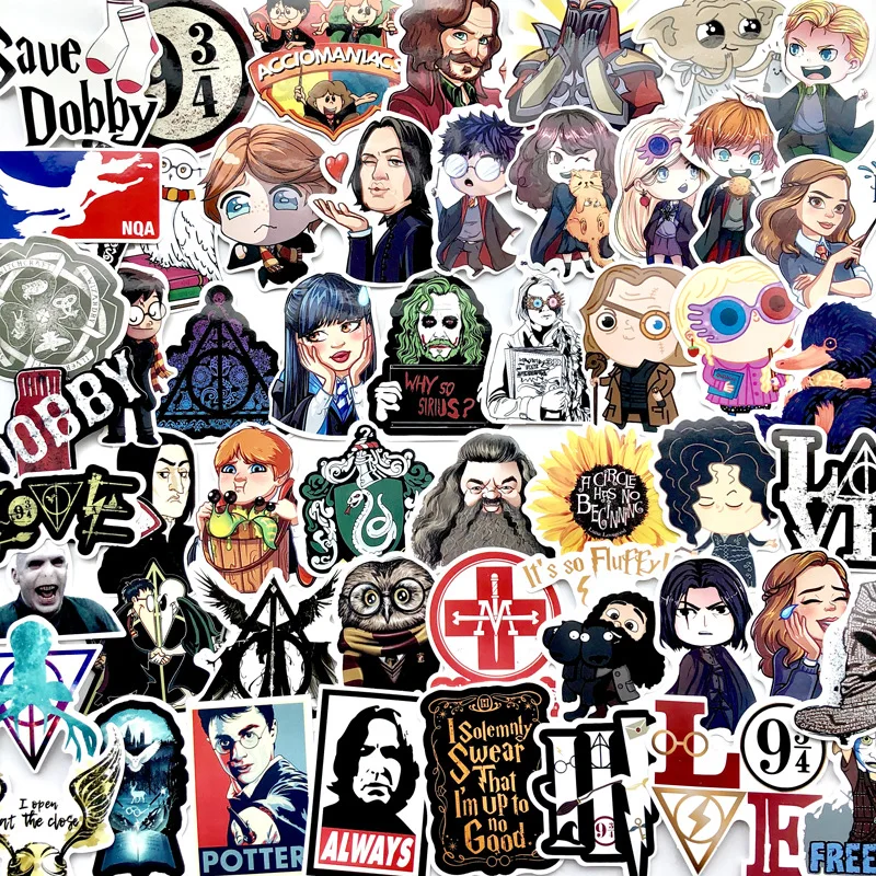 53PCS Harry Hogwarts Potter waterproof Graffiti Stickers Cartoon DIY Decals Sticker for Skateboard Fridge laptop phone Luggage 53PCS Harry Hogwarts Potter waterproof Graffiti Stickers Cartoon DIY Decals Sticker for Skateboard Fridge laptop phone Luggage