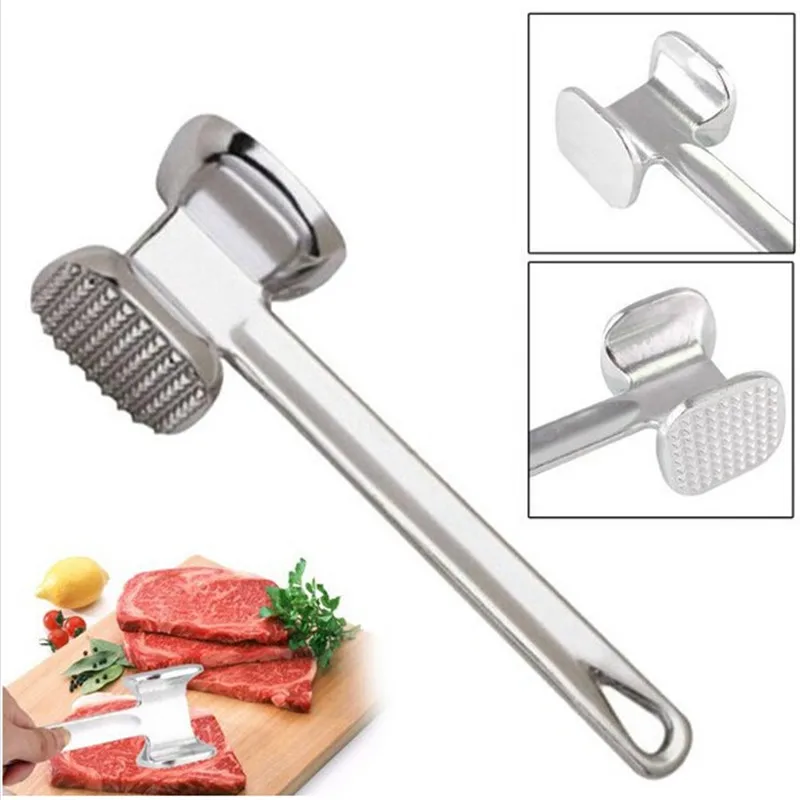 High Quality Aluminum Alloy Loose Tenderizers Meat Hammer Pounders Knock-sided for Steak Pork Kitchen Dropshipping Tool