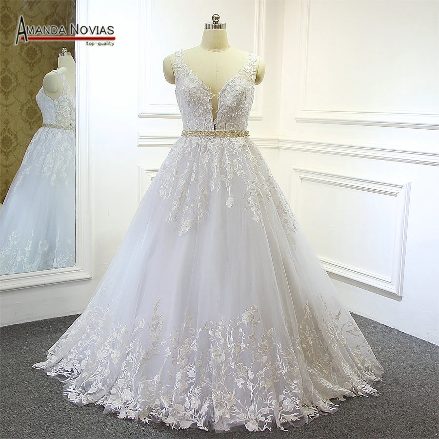 

2017 New fashion Brazil vestido de noiva lace wedding dress