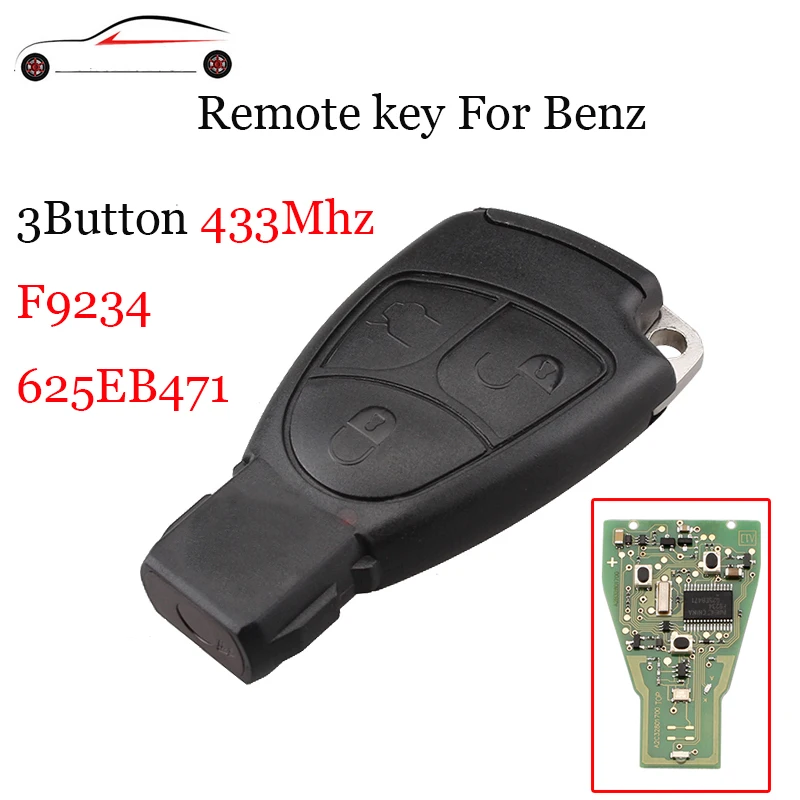 GORBIN 3 кнопки умный дистанционный ключ Fob 433 МГц для Mercedes Benz B C E ML S CLK CL 3B 3BT Complte плата управления