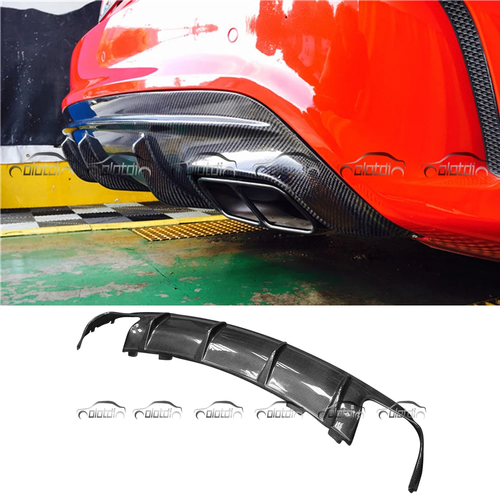 

for Mercedes Benz W117 CLA45 2013 up AMG Style Real Carbon Fiber Rear Lip Bumper Spoiler