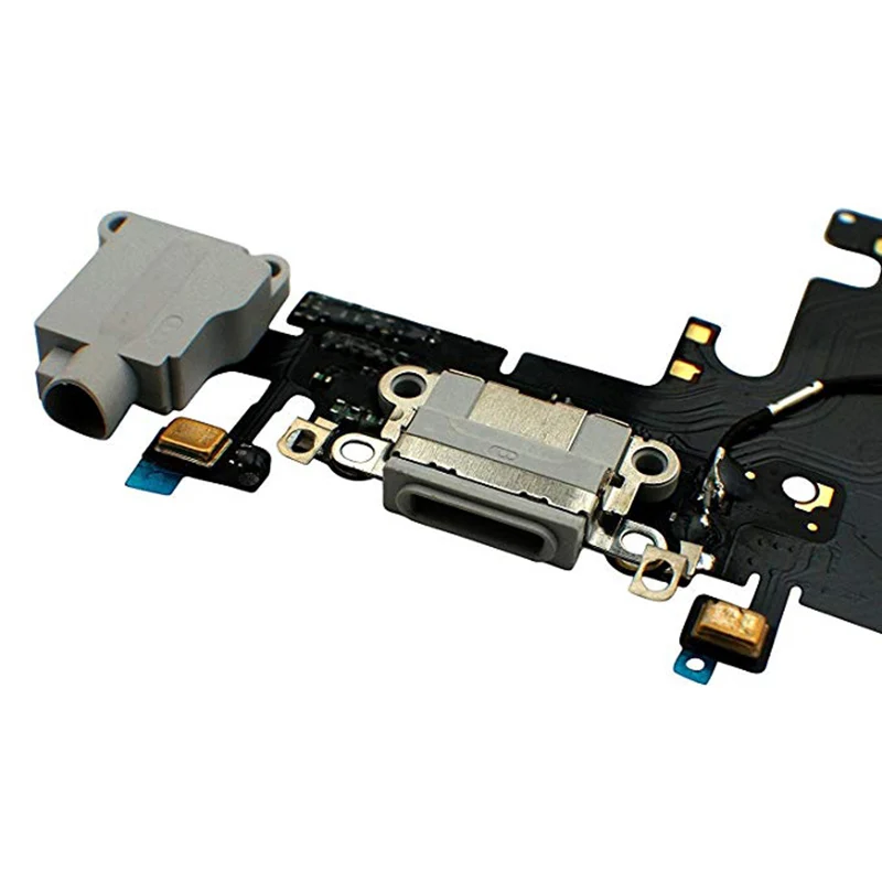 10pcs lot USB Charging port Dock Connector Data Flex Cable With Headphone Jack Flex Ribbon For iPhone 6 6 Plus