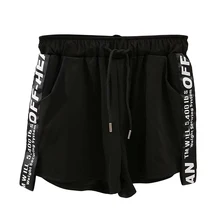 Повседневные брюки из полиэстера; однотонные шорты со шнуровкой на талии; универсальные шорты для девочек; Новинка