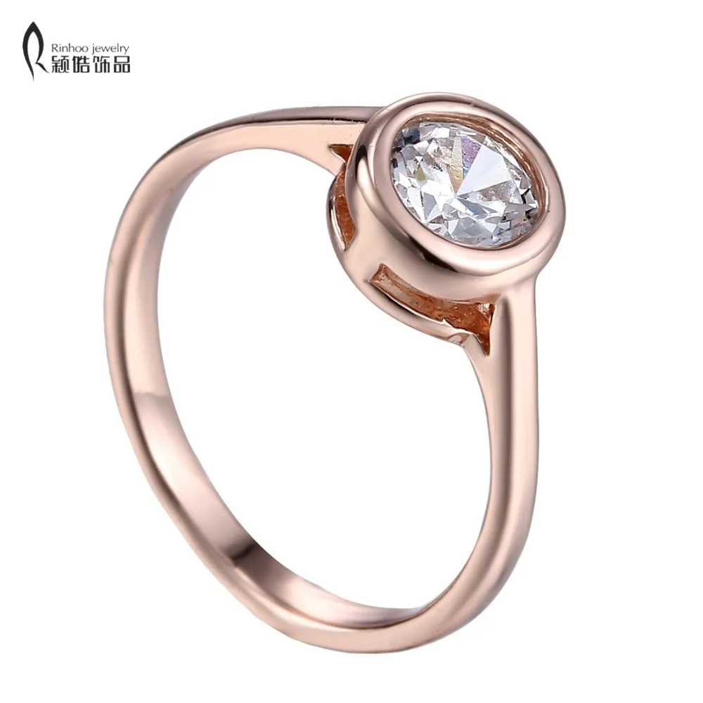 Crystal Rings Trendy rings For Girls Women Free Gift Box Rose Gold Wedding Rings Couple Engagement Ring