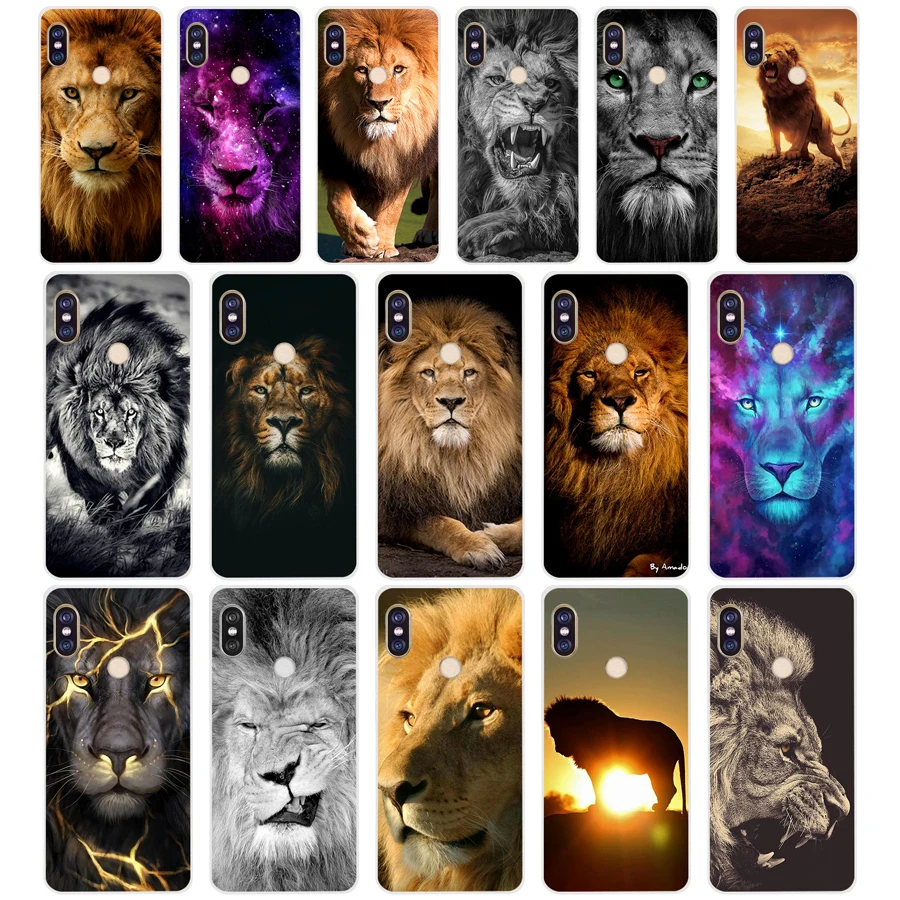 

01 ZX The lion and tiger TPU Soft Silicone Phone Case for Xiaomi Redmi Note 4 4X 5 7 6 pro plus a2 lite Cover