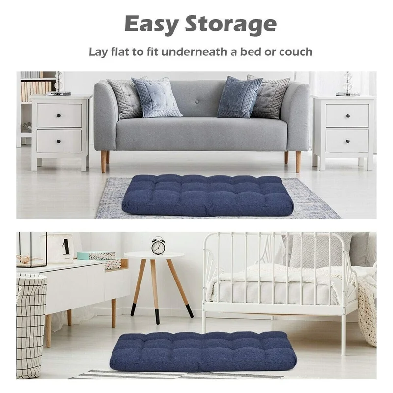Modern 14-Position Adjustable Cushioned Floor Gaming Sofa Chair Bedroom Living Room Furniture HW561