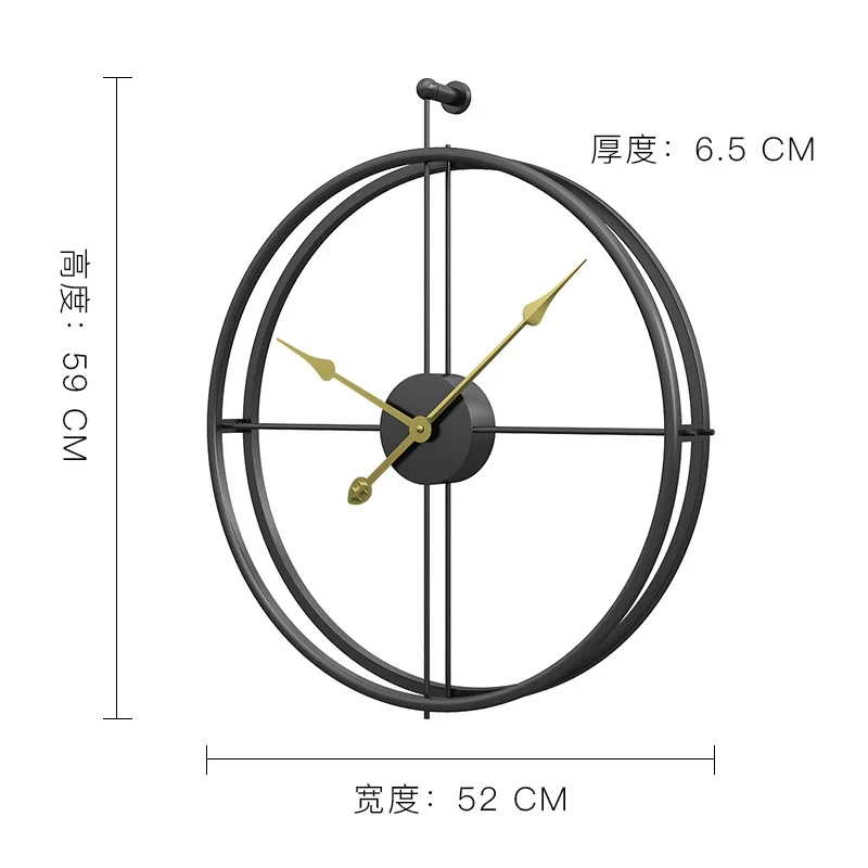 Европейские Железные художественные домашние 3D часы простые креативные настенные часы современный дизайн для спальни декоративные кварцевые часы большие часы на стену