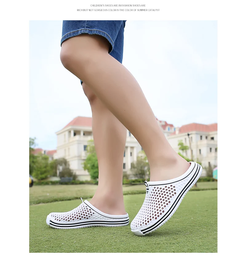Туфли-сабо для сада Для мужчин Для женщин быстросохнущие летние пляжные тапки на плоской подошве benassies сандалии для прогулок для мальчиков и девочек, садовая обувь