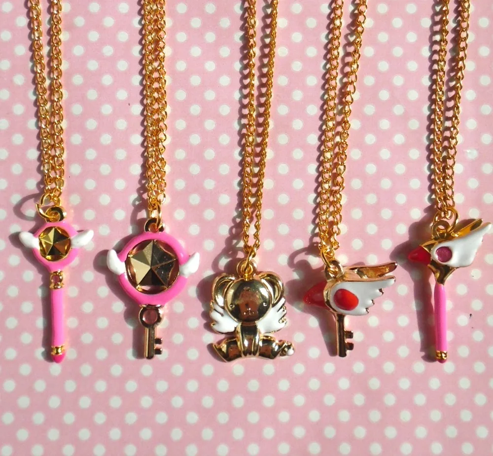 Kawaii Sakura Card Captors Colar Charme