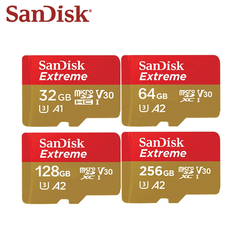 Купить SanDisk карты памяти 128 Гб Micro SD Card 64 GB карта памяти Extreme MicroSDHC SDXC U3 V30 32 ГБ для смартфонов Камера