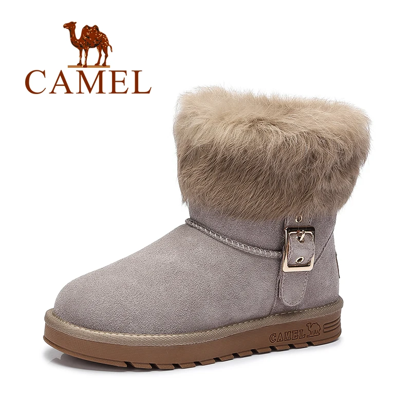 Camel European Winter Thermal Women's Snow Boots Fur Tassel Warm Boots