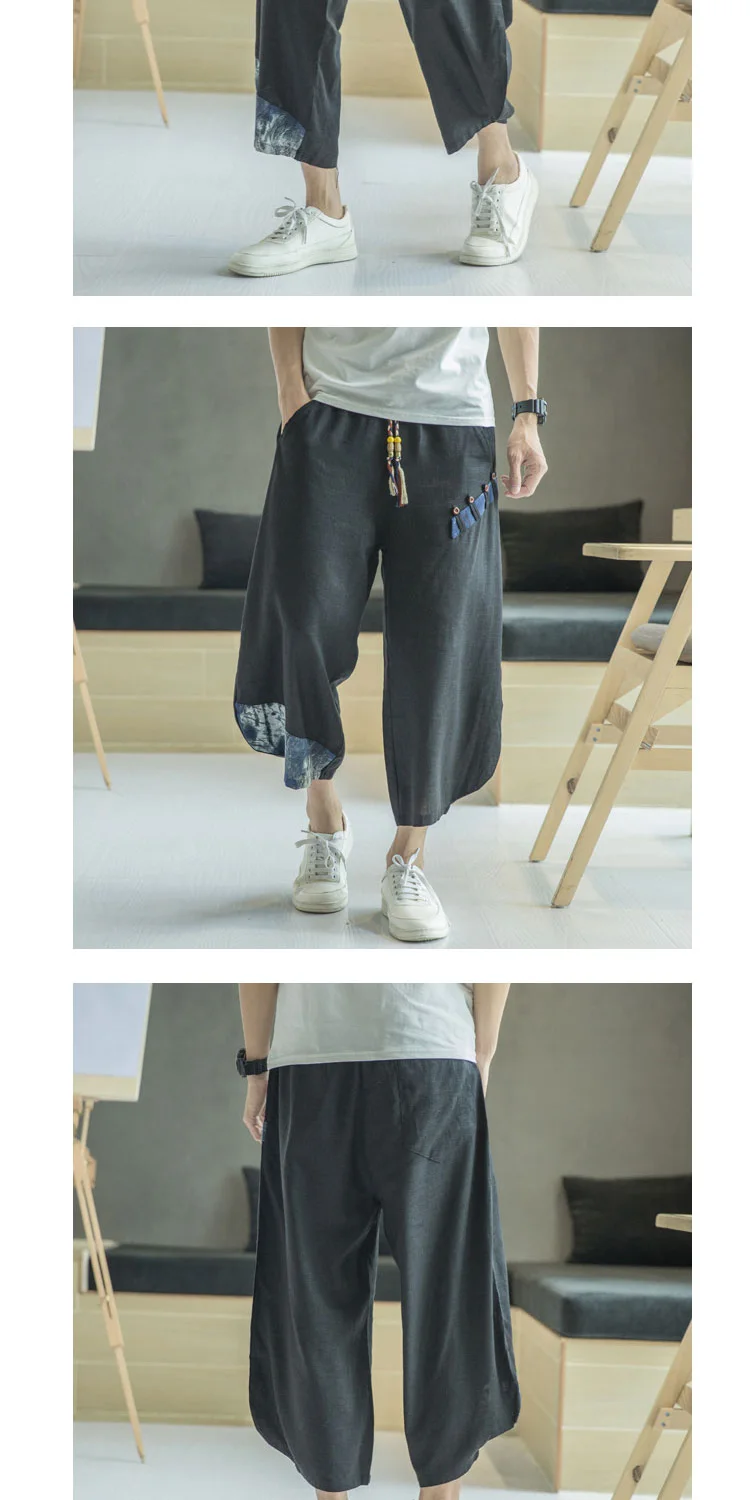 Бренд SHANBAO, Японский китайский стиль, модные свободные повседневные штаны, Летние Новые Качественные укороченные штаны из хлопка