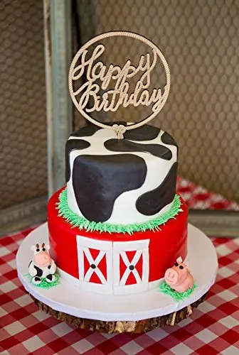 Kayu Birthday Cake Topper Happy Birthday Untuk Anak Laki Laki Atau