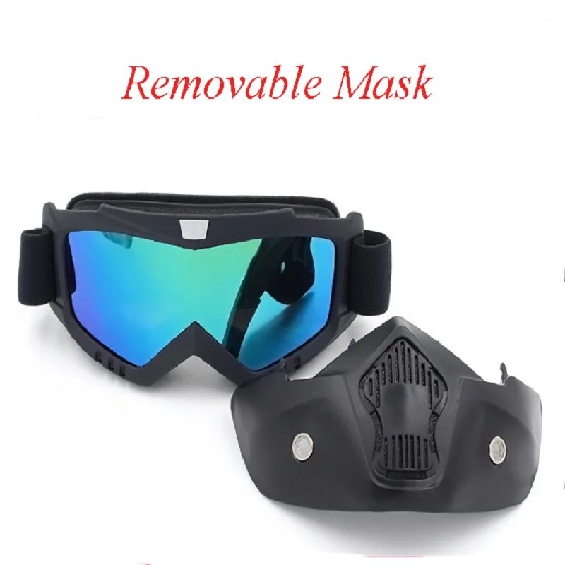 Winter Sports Snow Ski Mask Mountain Downhill Skiing Snowboarding Removable Glasses Ski Googles Masque Ski Gogle Snow Skate