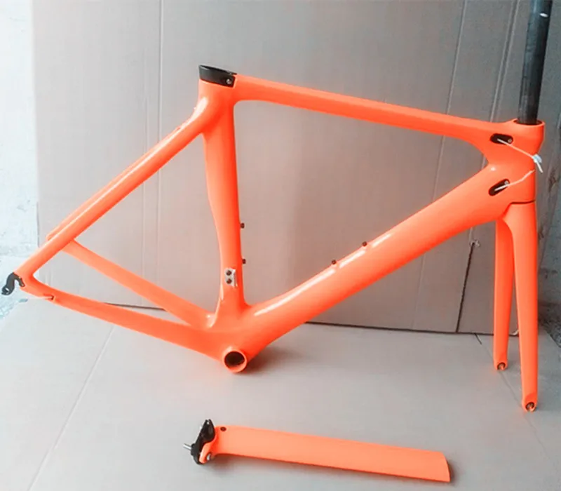 EARRELL OEM карбоновая рама для шоссейного велосипеда DI2& машинное оборудование, карбоновая рама для шоссейного велосипеда BB86 T800, 2 года гарантии - Цвет: Прозрачный