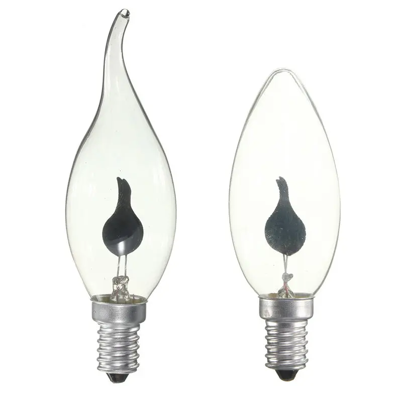 

3W Vintage Edison Light Bulb E14 Energy Saving Retro Fire Flame Candle Tail Light Bulb Lamp Chandelier Decor Lighting Red 220V