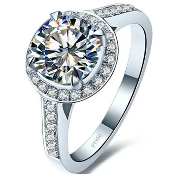 

Test Positive Brand Moissanite Test Positive 1.5CT Moissanite Diamond Ring for Women Genuine Sterling Silver Jewelry Ring