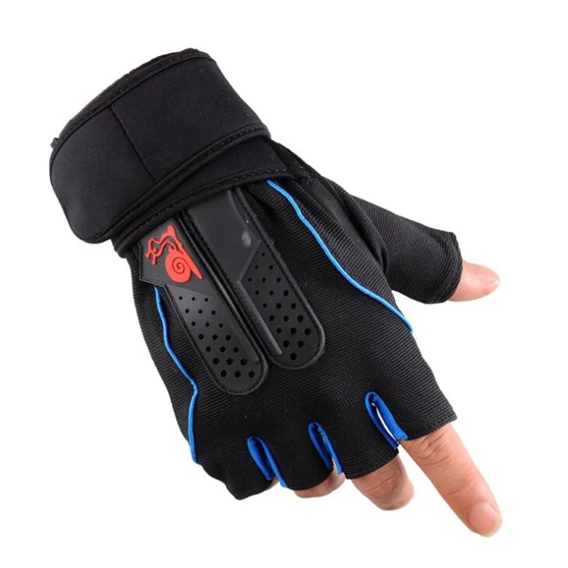 Women Men's Half Finger Workout Gym Gloves Sport Power Fitness Fingerless Gloves 