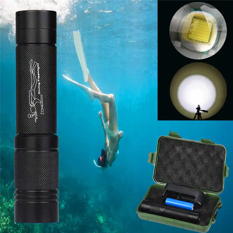 powerful led flashlight waterproof torch flashlight t6 lanterna led recarregavel Flashlight Torch led lamp 18650 #4S7 (6)