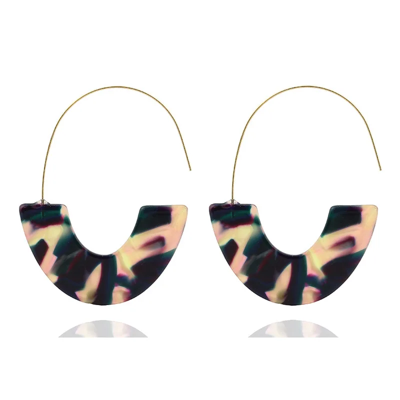 LMIKNI, акриловые серьги для женщин, геометрические свисающие серьги из смолы, модные женские серьги, вечерние ювелирные изделия Za Brincos - Окраска металла: as photo show