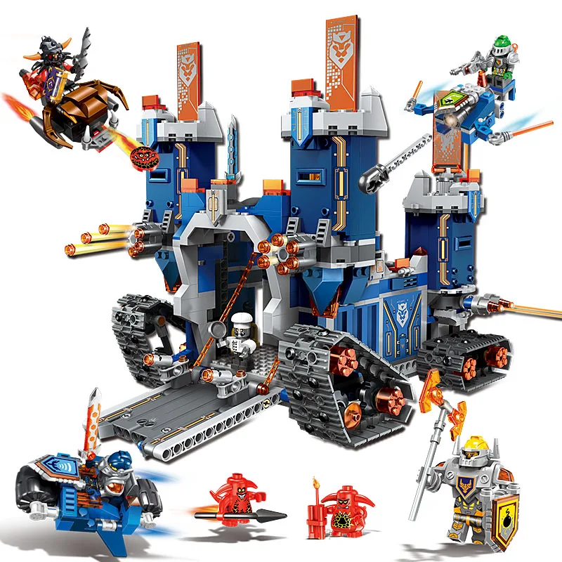 

Mobile Castle Educational Building Blocks Toys Children Gifts Hero Nexo Knight Weapon Stacking blocks