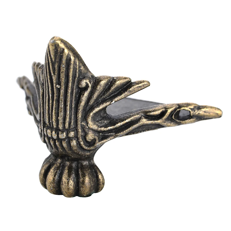 4pcs 41x30mm Antique Wood Box Feet Leg Corner Protector Triangle Rattan