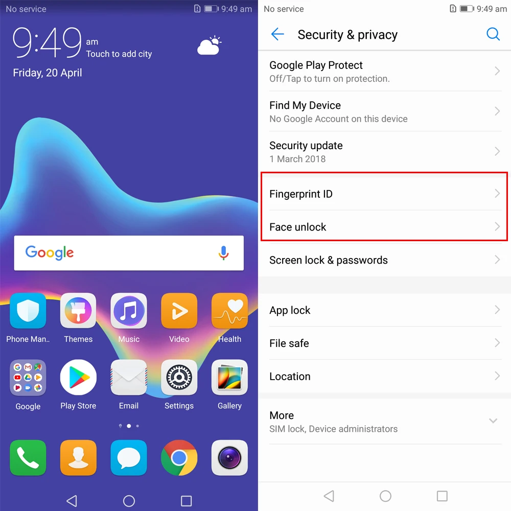 Huawei Y9 2018 huawei Enjoy 8 Plus 4G 64G Восьмиядерный фронтальный 8.0MP двойная фронтальная камера