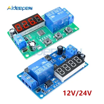 

DC 12V 24V LED Digital Time Delay Relay Module Automation Delay Relay Trigger Time Timer Control Cycle Adjustable Switch Relay