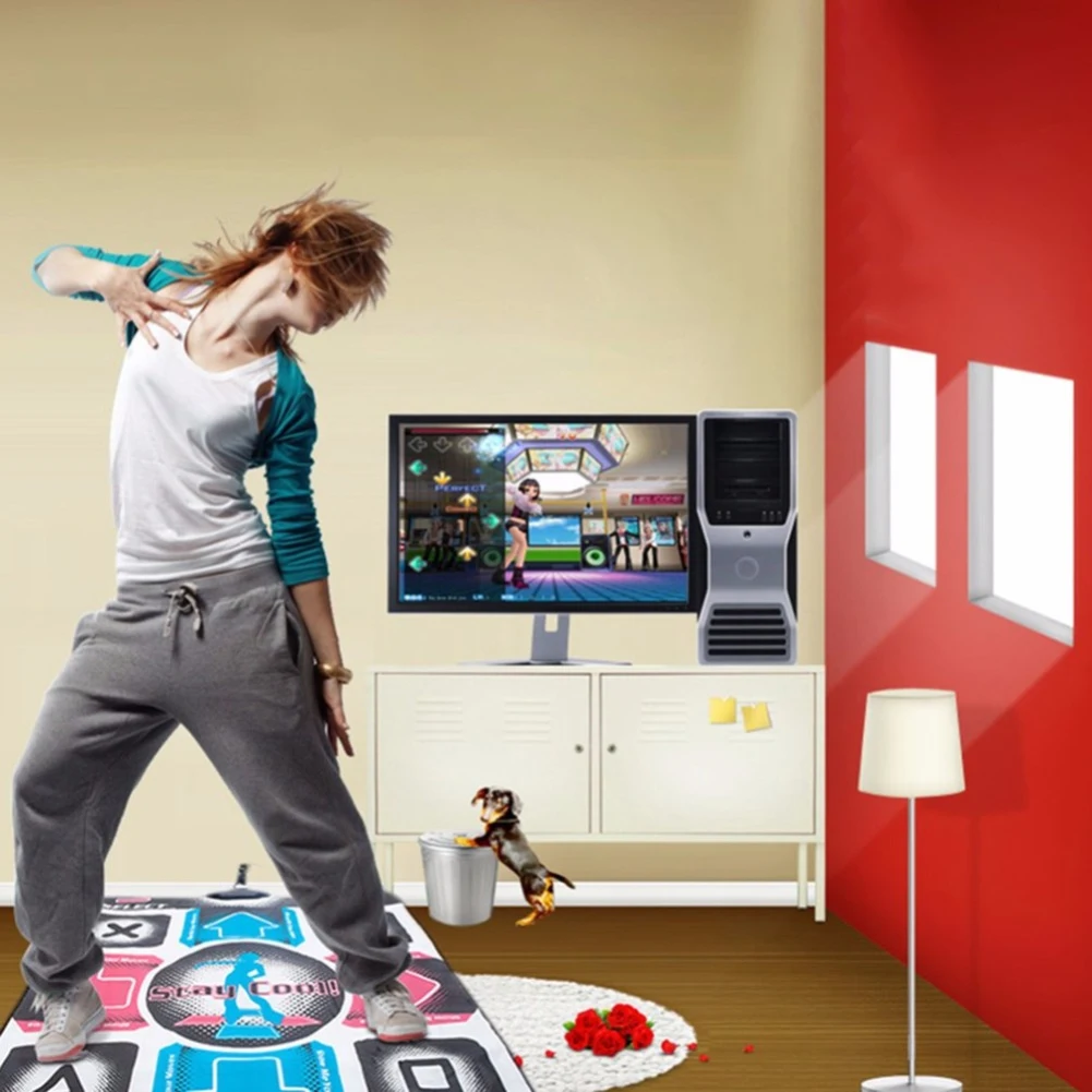Детский игровой коврик видео аркадный Танцевальный Игровой Коврик противоскользящий танцевальный коврик для ПК USB танцевальный коврик