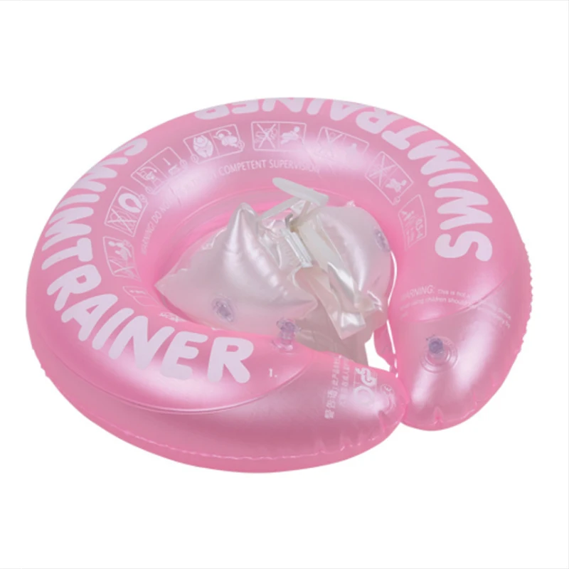 Детское надувное кольцо для плавания в форме подмышек, детское надувное кольцо для плавания в бассейне, тренировочная игрушка, безопасный плечевой ремень, детский поплавок для детей от 0,5 до 4 лет - Цвет: Pink