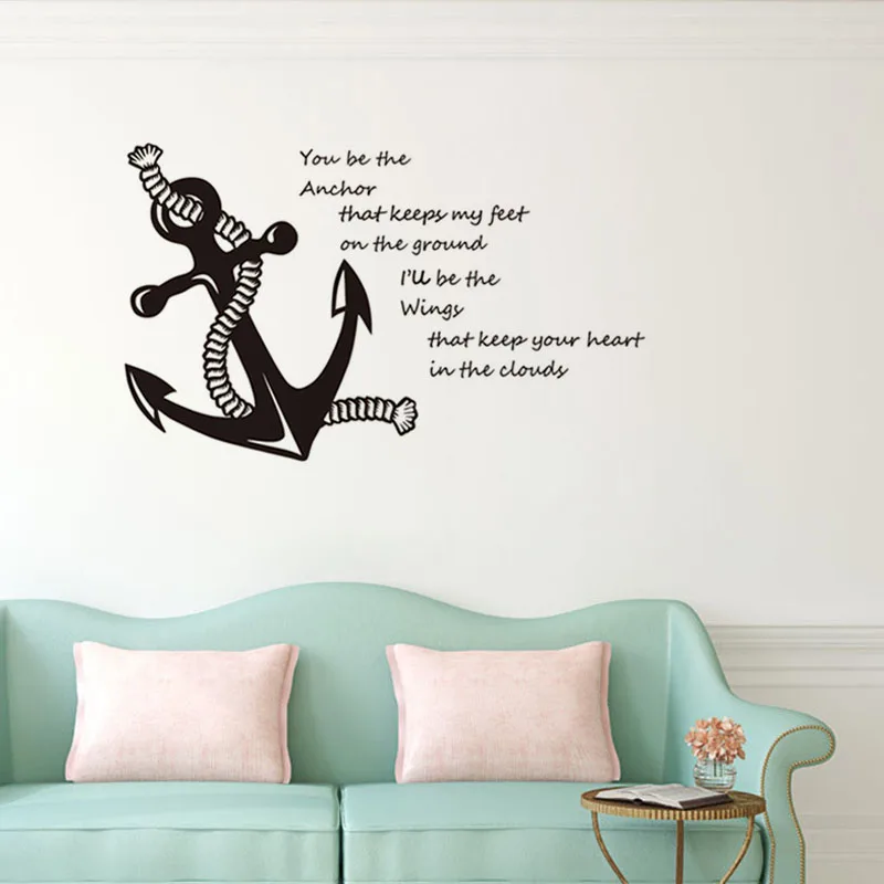 you be the anchor quotes vinyl wall decals rope and anchor art