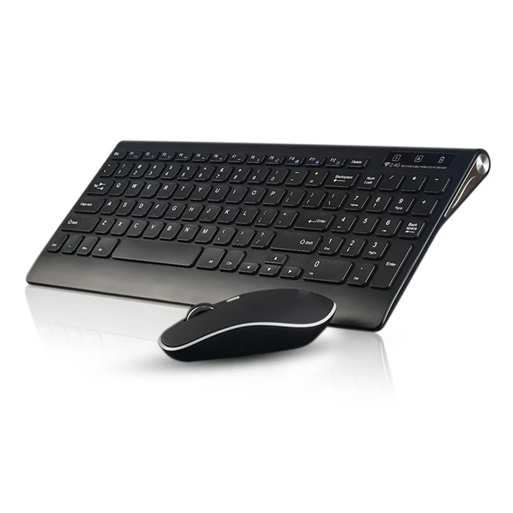 

Optical Wireless Keyboard + Mouse Combos 2.4G Rechargeable Fit For Laptops Tablet PC Computer QJY99