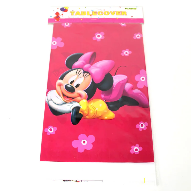 

1.08*1.8M 1pc Baby Kids Birthday Party Decoration Table Cover Minnie Theme Tablecloth Party Supplies