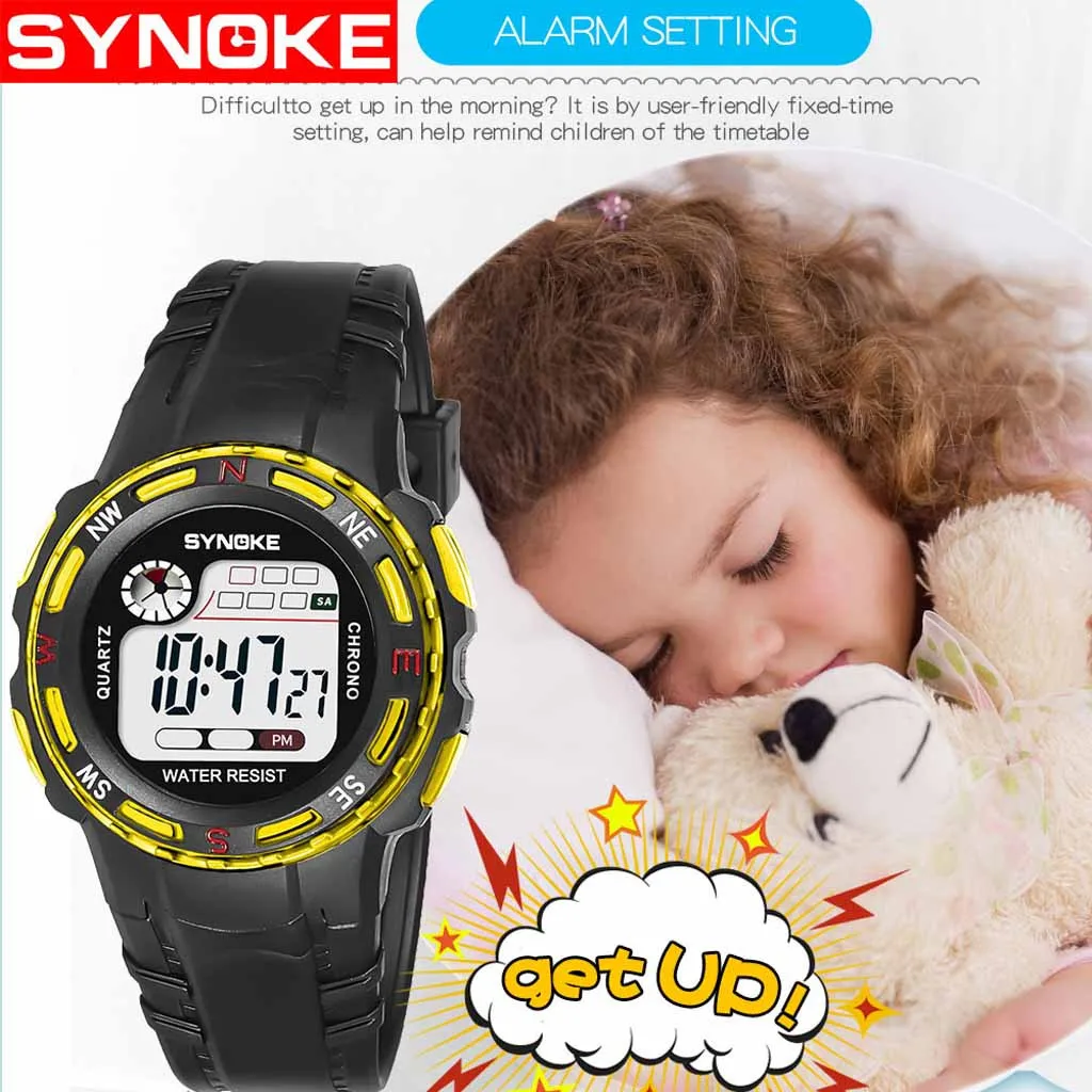 Универсальные детские часы светящиеся водонепроницаемые часы для мальчиков и девочек, студенческие часы, подарок на детский будильник