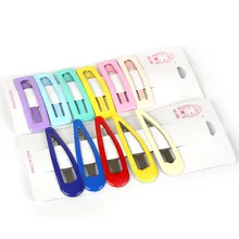 5-6 шт японская мода простой Макарон цвет геометрический Металл девушка набор заколок для волос дизайн волос аксессуары инструмент для укладки волос