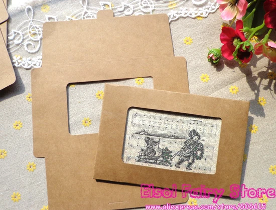 50pcs kraft cover for postcard greenting card cover diy