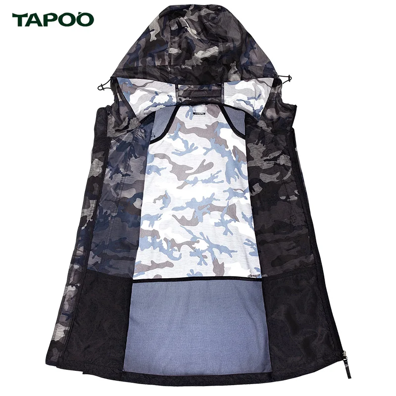 TAPOO Мужские Камуфляж Ветровка Солнце Куртка Марка Весна Лето Защита Jaqueta Masculina Quick